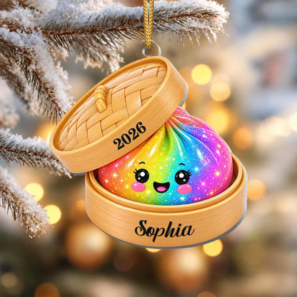 Personalized Glitter Dumpling Ornament