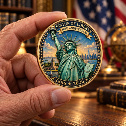 ⏳ Last Day 50% OFF – 🗽 Statue of Liberty 140th Anniversary Commemorative Coin | 1886–2026 American Heritage Keepsake 🇺🇸