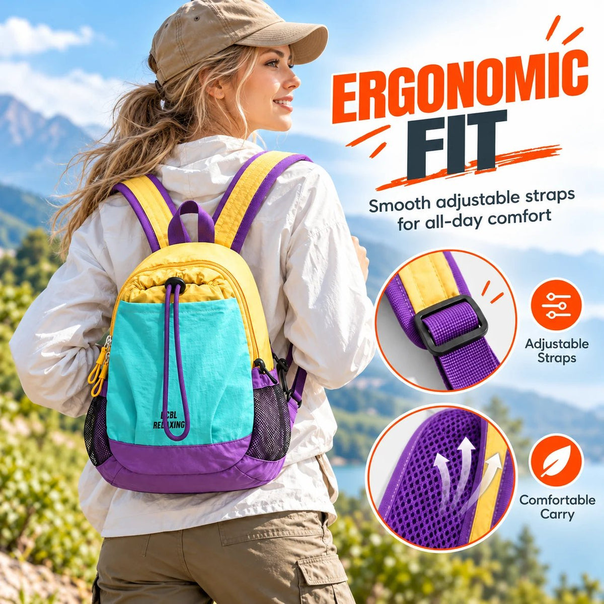 🎁Last Day Promotion 49% OFF🔥Unisex Lightweight Color-Block Mini Backpack 🎁Buy 2 Free Shipping