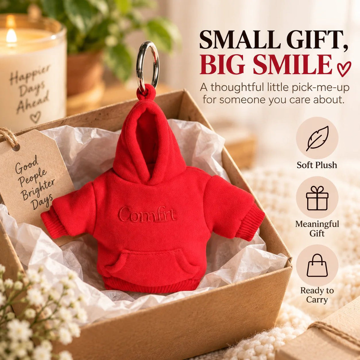 Mini Hoodie Stress Ball Keychain – Cute Squeeze Toy