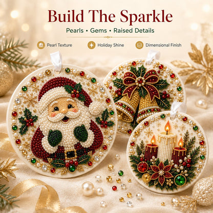 🔥Last Day 50% OFF-🌲✨ DIY Pearl & Gem Christmas Ornament Collection