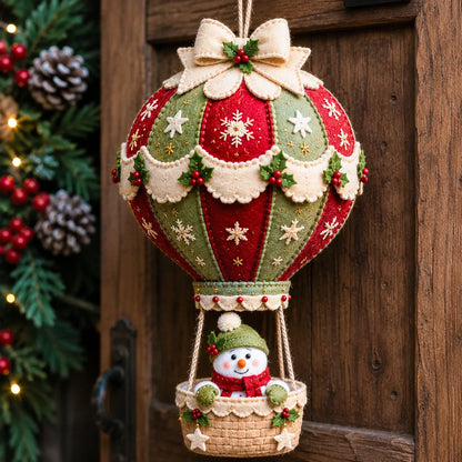 ⏳ Last Day 50% OFF – 🎈 Beginner-Friendly Christmas Hot Air Balloon Hanging Decor DIY Kit Collection | Complete Kit with Coordinated Fabrics, Decorative Accents & Crafting Materials Included 💕