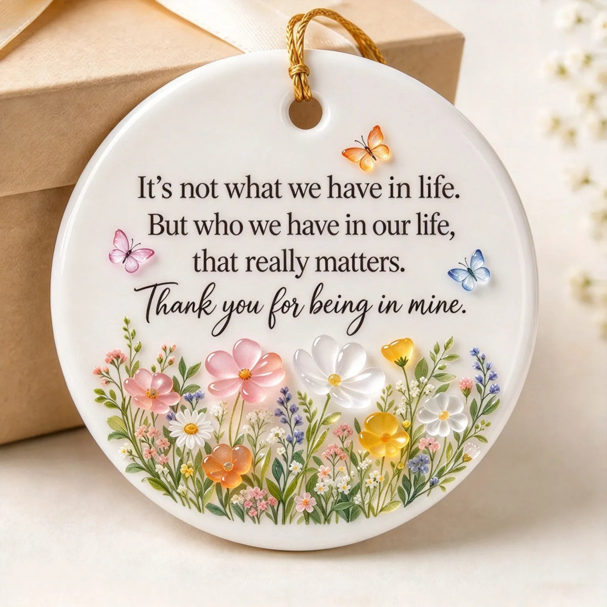 🌸Sea Glass Floral Keepsake Ornament