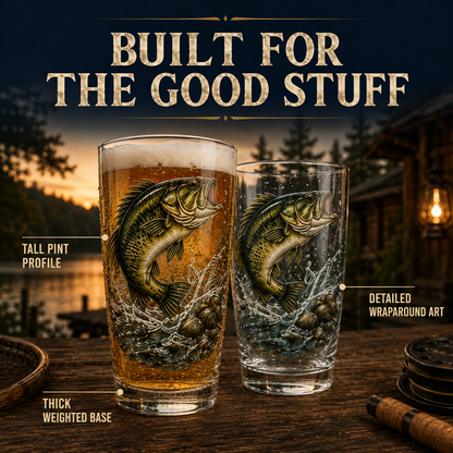 🎅🎅 2026 Christmas Gift 50% Off--✨🎣 The Last Cast Fishing Pint Glass Collection – 7 Unique Angler Designs