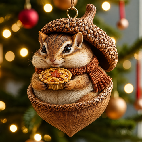 Woodland Nut Hideaway Ornament