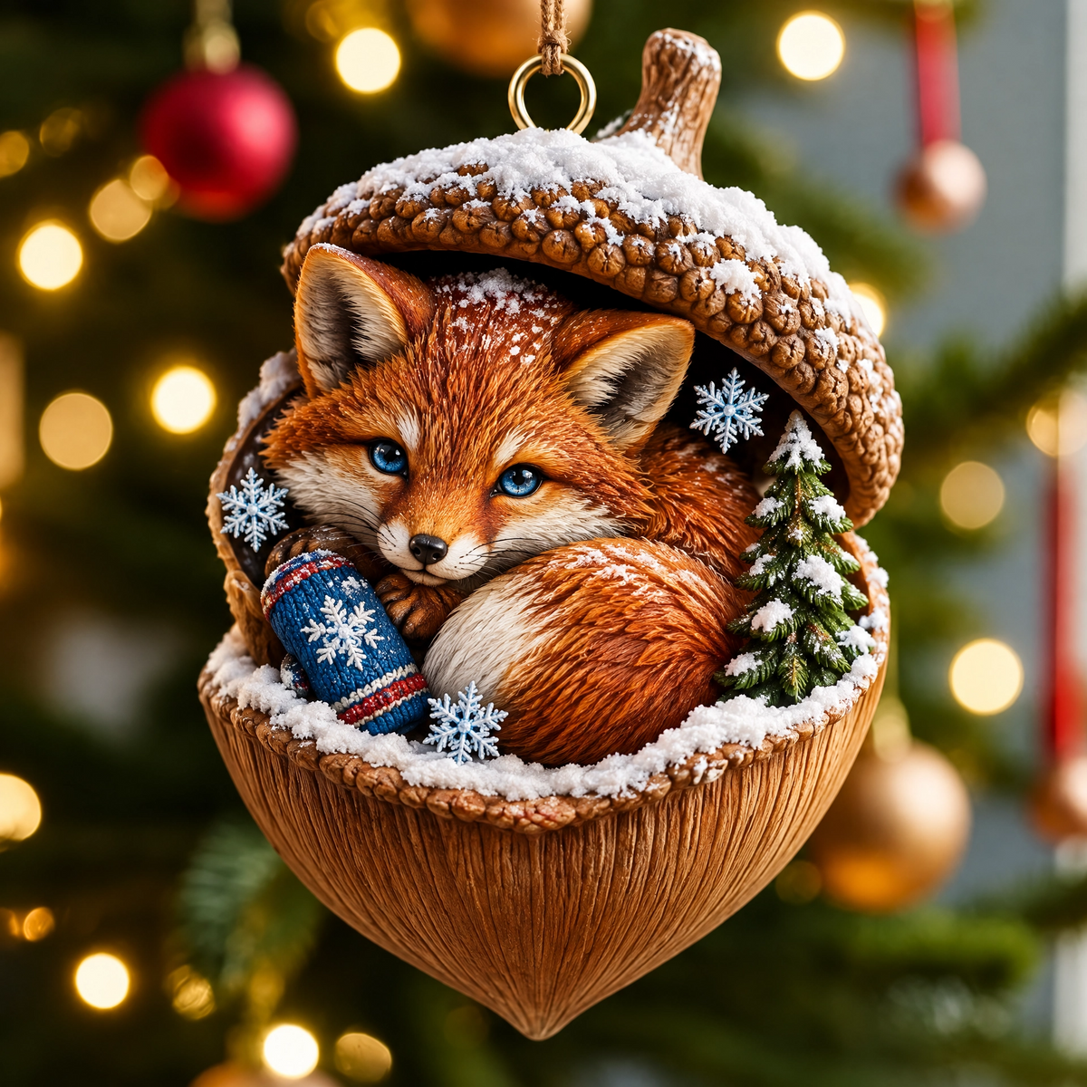 Woodland Nut Hideaway Ornament