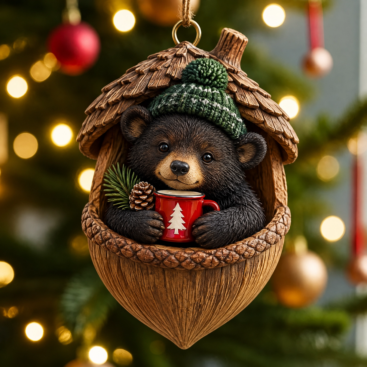 Woodland Nut Hideaway Ornament
