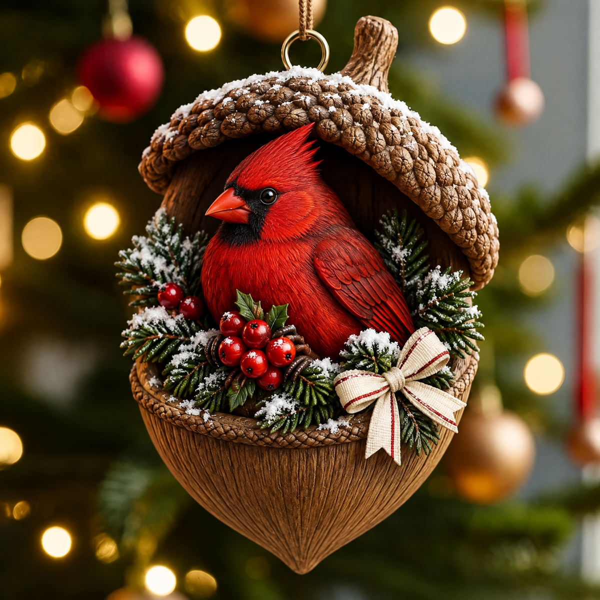 Woodland Nut Hideaway Ornament