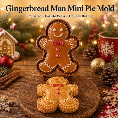 ⏳ Last Day 50% OFF – 🎄16-Design Christmas Mini Pie Mold Collection | Reusable Embossed Molds for Shaping Detailed Santa, Snowman, Reindeer, Tree & Holiday Pies 🥧✨