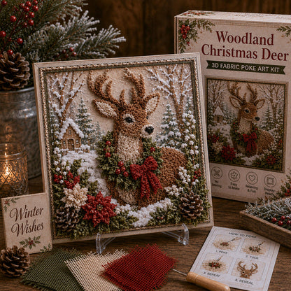 🔥Last Day 50% Off 🎁 3D-kerststof-poke-art-set