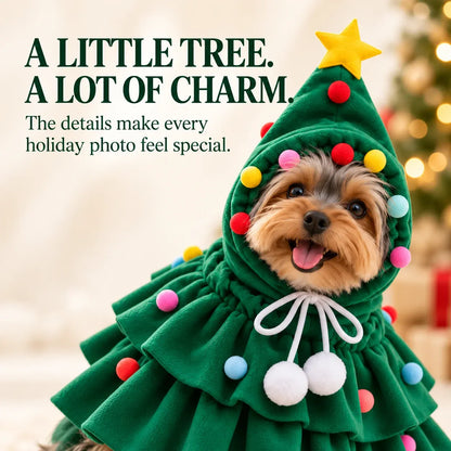⏰LAST DAY 50% OFF 🎄 Christmas Tree Dog Costume – Funny Holiday Pet Outfit 🐶🐱💕