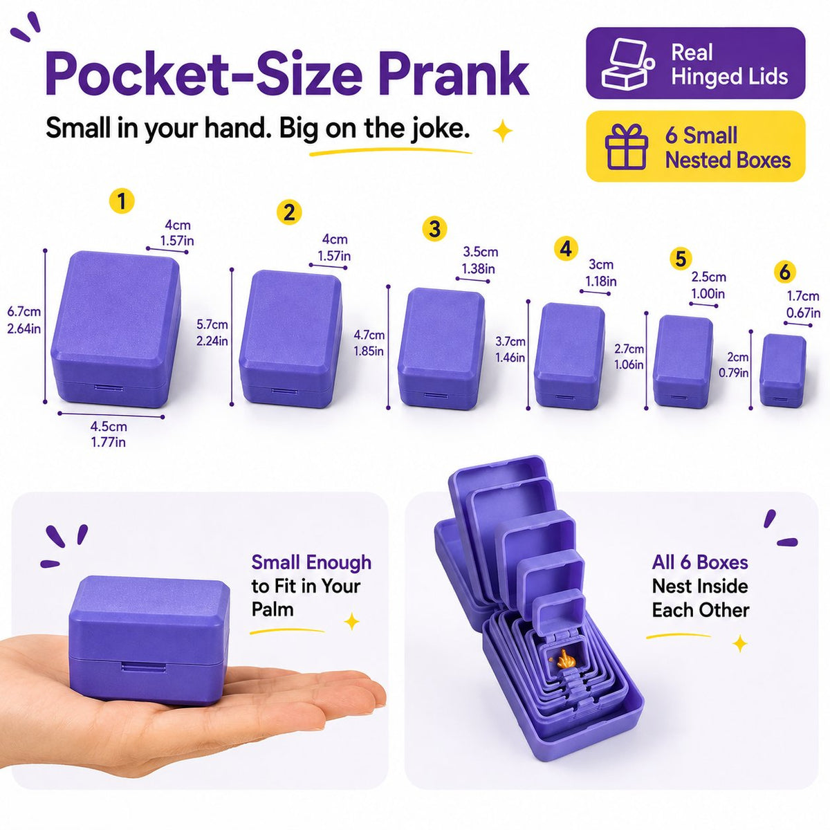 ⭐ Layer Nesting Prank Gift Box | Pick Your Surprise: Middle Finger or Number 67