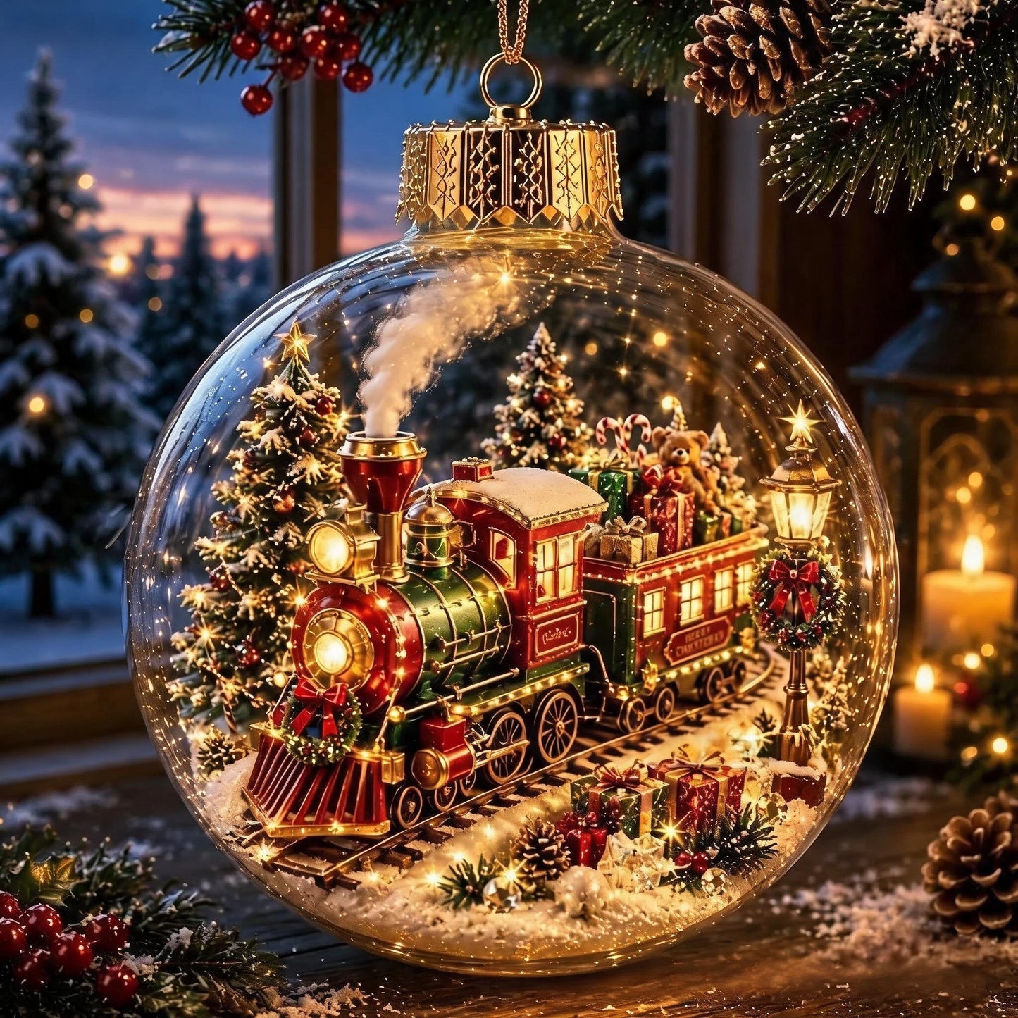 🔥 LAST DAY 49% OFF – 🎄Glowing Christmas Diorama Ornament