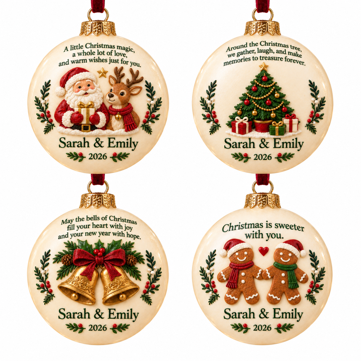 Personalized Keepsake Christmas Ornament | Custom Names 🎄✨