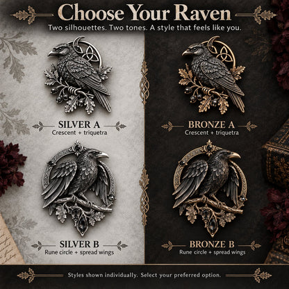 🔥LAST DAY 50% OFF - 🐦‍⬛ Gothic Celtic Raven Brooch – Dark Academia Statement Pin