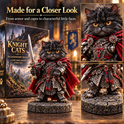 ⚔️ 24 Days of Knight Cats Advent Calendar | Epic Fantasy Feline Figures 🐾