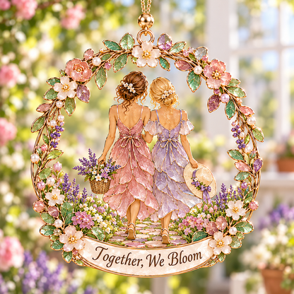 💖 "Always My Sister, Forever My Friend" Handcrafted Suncatcher Ornament Collection