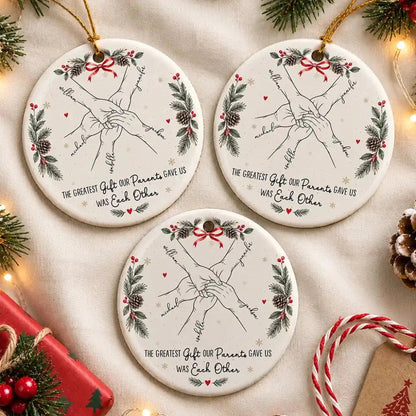 Personalized The Greatest Siblings Ceramic Ornament