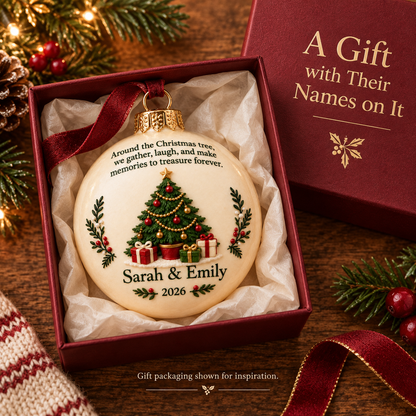 Personalized Keepsake Christmas Ornament | Custom Names 🎄✨