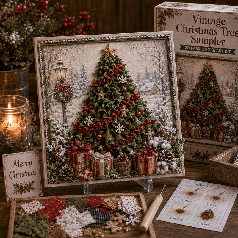 🔥Last Day 50% Off 🎁 3D-kerststof-poke-art-set
