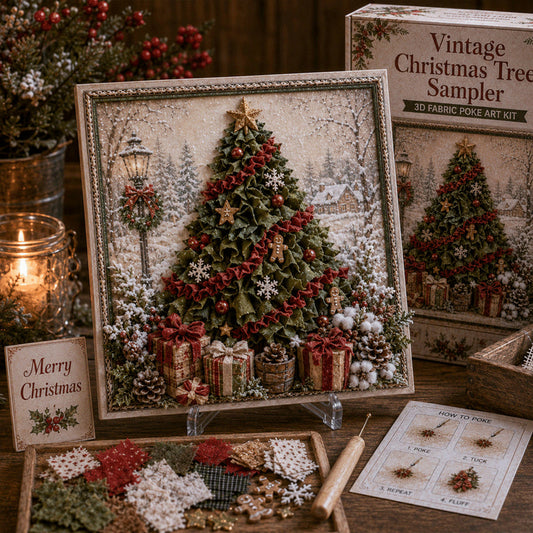 🔥Last Day 50% Off 🎁 3D-kerststof-poke-art-set
