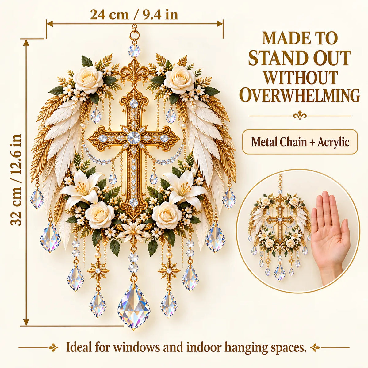 ✝️ Christian Crystal Suncatcher | 5 Faith-Inspired Window Designs with Cascading Rainbow Crystals ✨