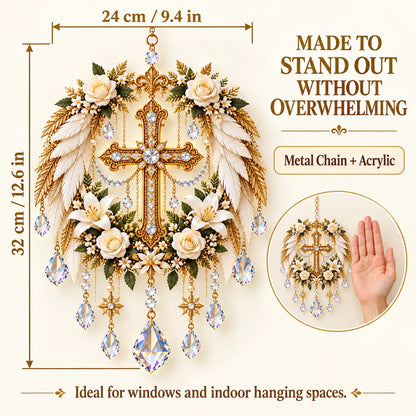 ✝️ Christian Crystal Suncatcher | 5 Faith-Inspired Window Designs with Cascading Rainbow Crystals ✨