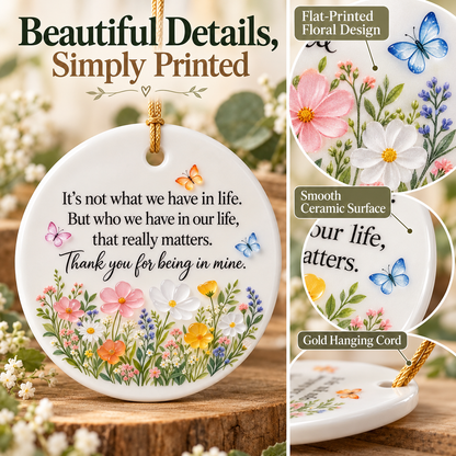 🌸Sea Glass Floral Keepsake Ornament
