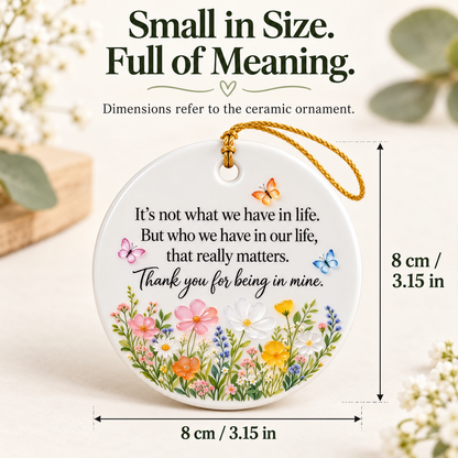 🌸Sea Glass Floral Keepsake Ornament