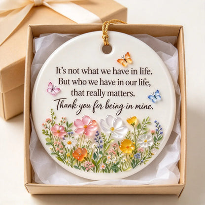 🌸Sea Glass Floral Keepsake Ornament