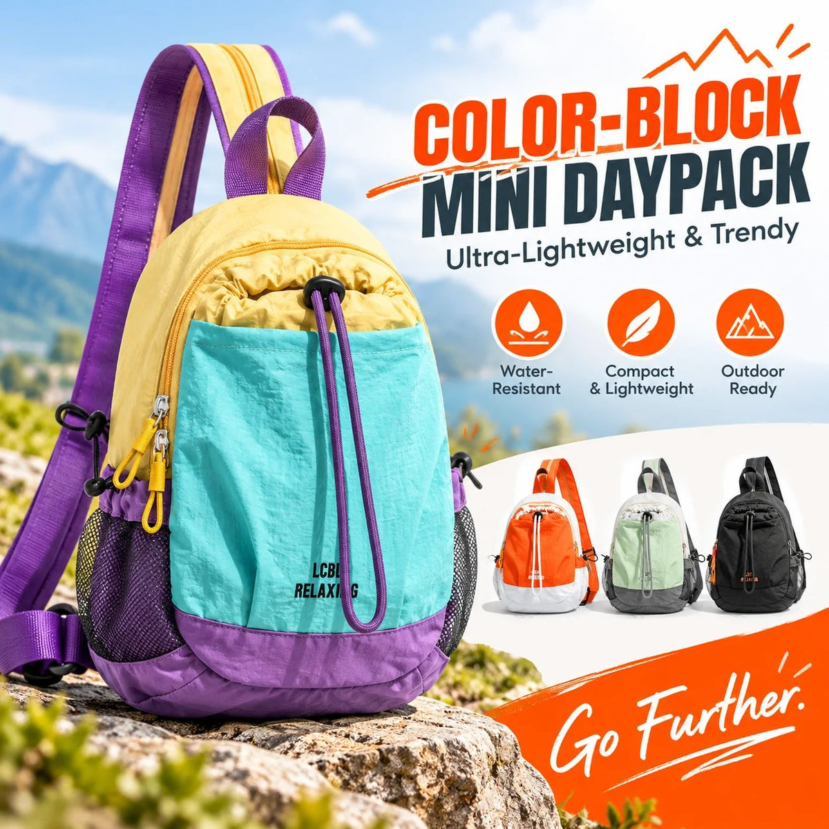 🎁Last Day Promotion 49% OFF🔥Unisex Lightweight Color-Block Mini Backpack 🎁Buy 2 Free Shipping