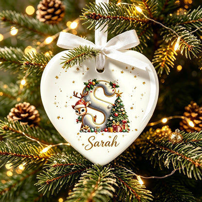 ✨ 💖 Personalized Christmas Initial Ornaments – Keepsake Holiday Collection 🎄
