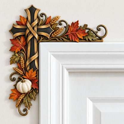 🍁 Autumn Door Corner Topper – Harvest & Faith Home Decor