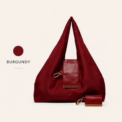 Transformable Bag – Stylish Vegan Leather Tote & Keychain Charm