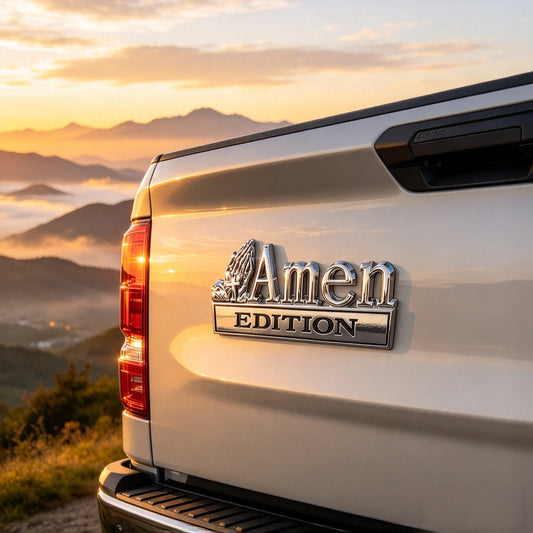 🙏 AMEN EDITION METAL CAR EMBLEM 🚗 | Declare Your Faith. Drive with Power. ⚡