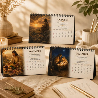 ⏳ Last Day50% OFF – ✝️ 2027 Christian Desk Calendar | Jesus-Inspired Daily Encouragement for Home, Office, Prayer Spaces & Meaningful Christian Gifts 📖✨