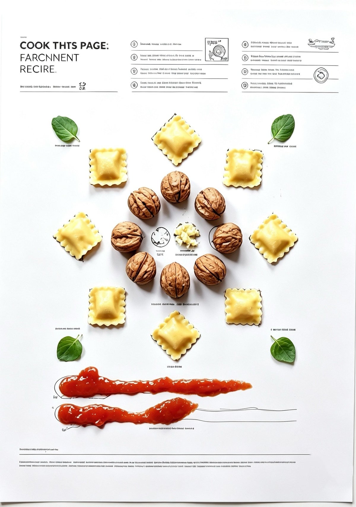 Recipe‐Printed Baking Paper Convenient Home Oven Cooking Sheet