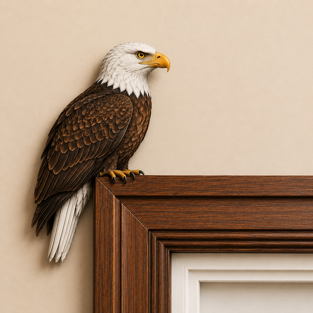 Wooden Cardinal Door Topper