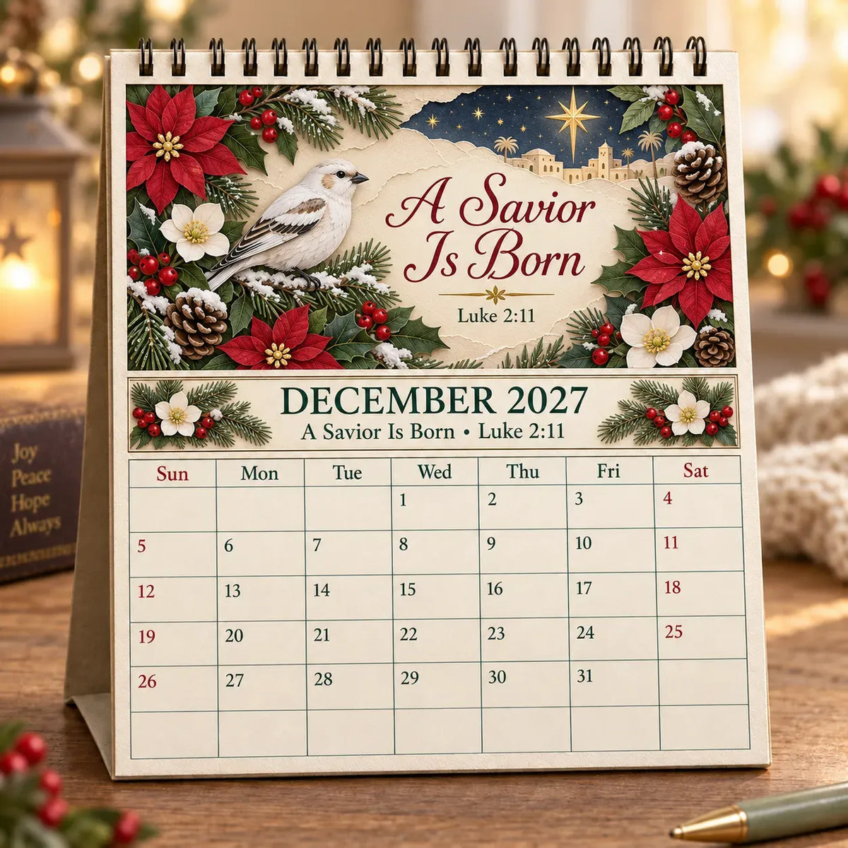 ✝️ Christian Calendar 2027 | 12 Scripture Designs with Nature Scenes