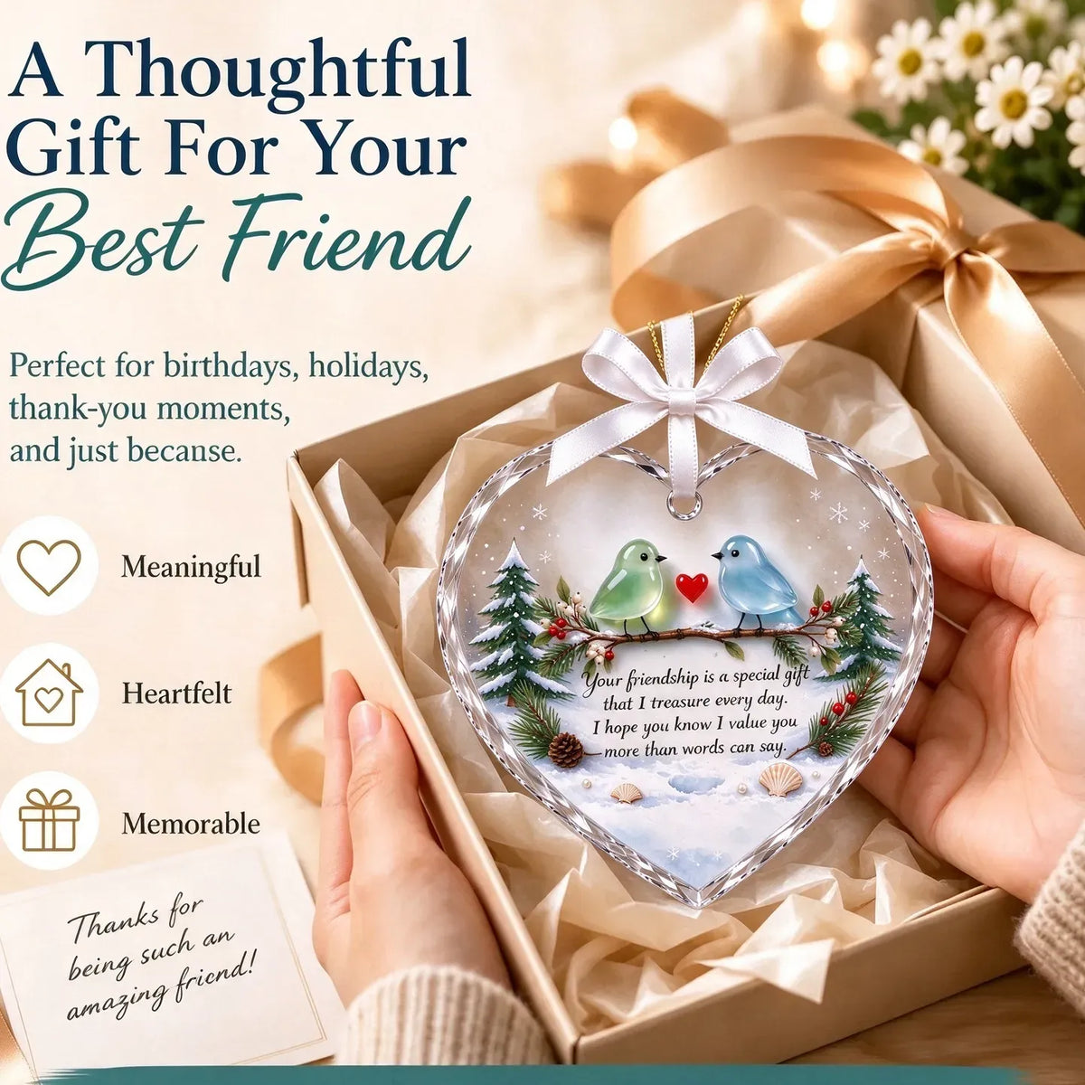 💖To My Best Friend Sea Glass Keepsake Gift
