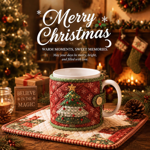 DIY Christmas Mug Cozy Sewing Kit ✨ 9 Festive Designs for Standard‑Size Mugs