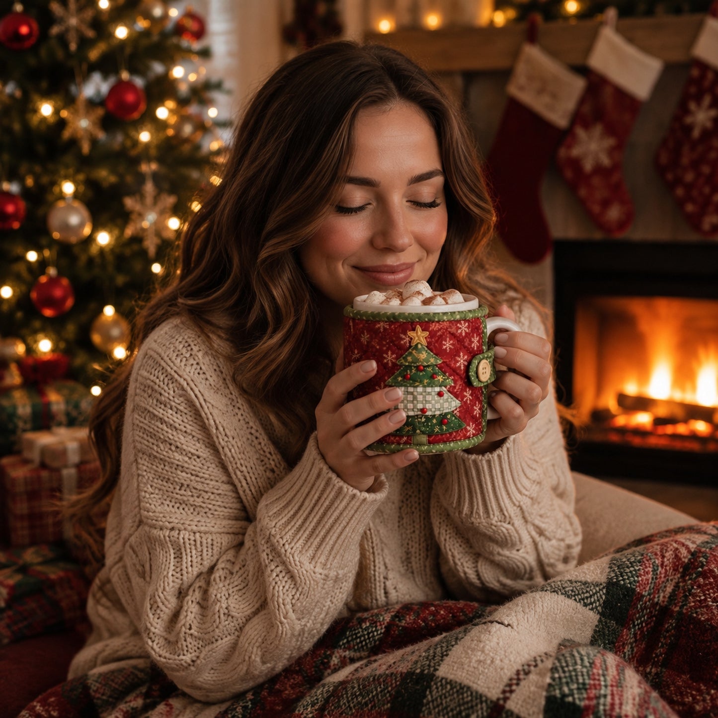 DIY Christmas Mug Cozy Sewing Kit ✨ 9 Festive Designs for Standard‑Size Mugs