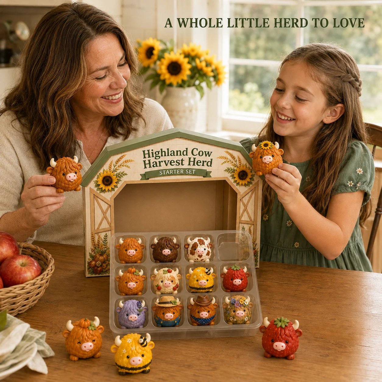 🐮 Highland Cow Squishy Collection | 12-Piece Harvest Herd or 24-Piece Holiday Collector’s Edition with Unique Characters & Secret Cow ✨