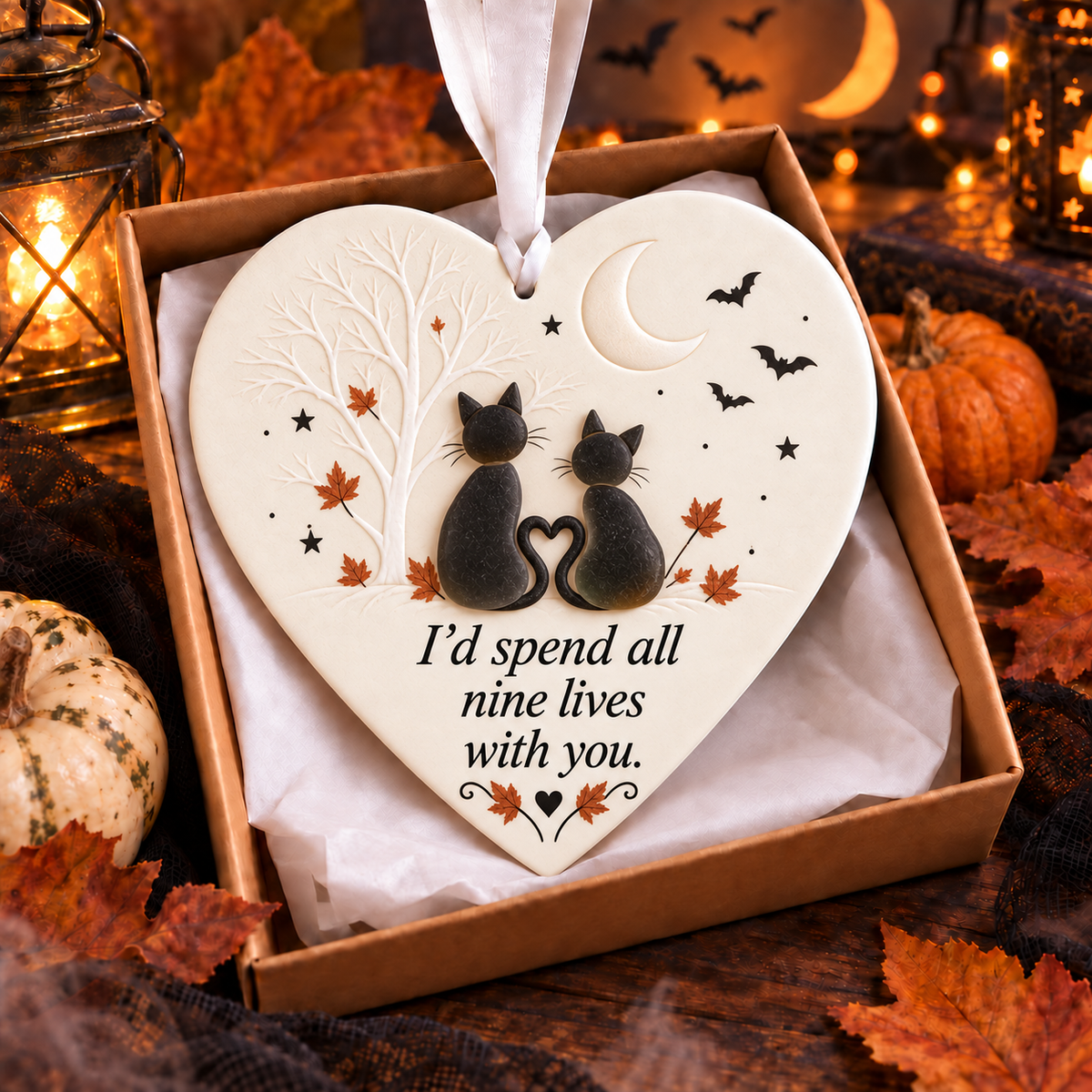 🎃❤  Fall Family Connection Heart Ornaments — A Little Keepsake for the Ones You Love Most,Without box