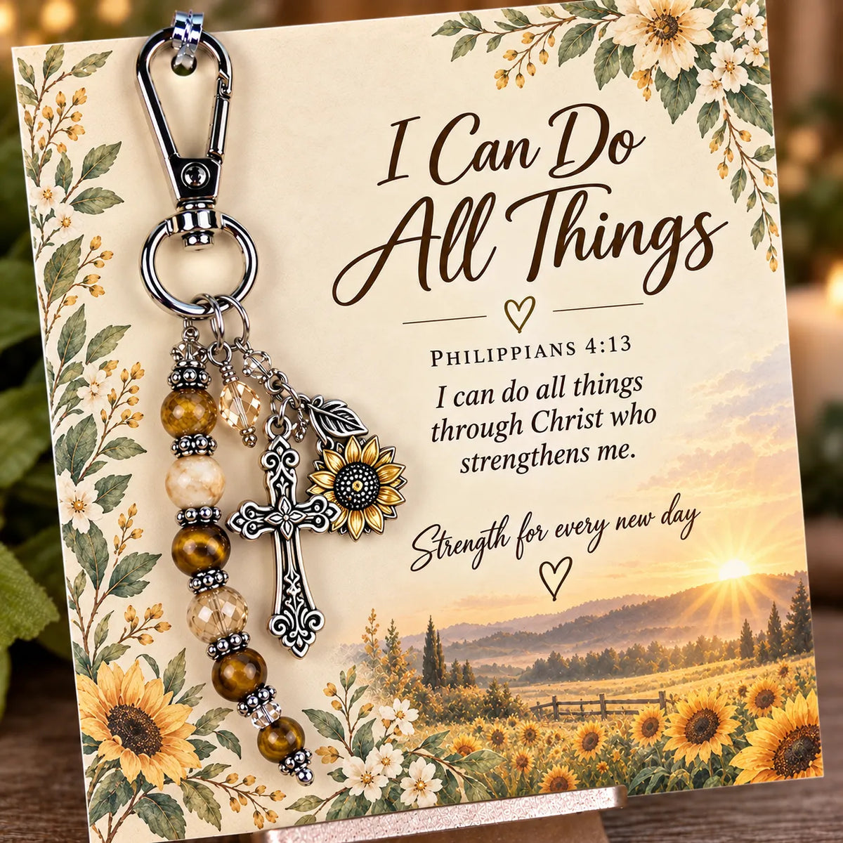 ✝️ Carry Your Faith With You - Christian Scripture & Prayer Keepsake Keychain