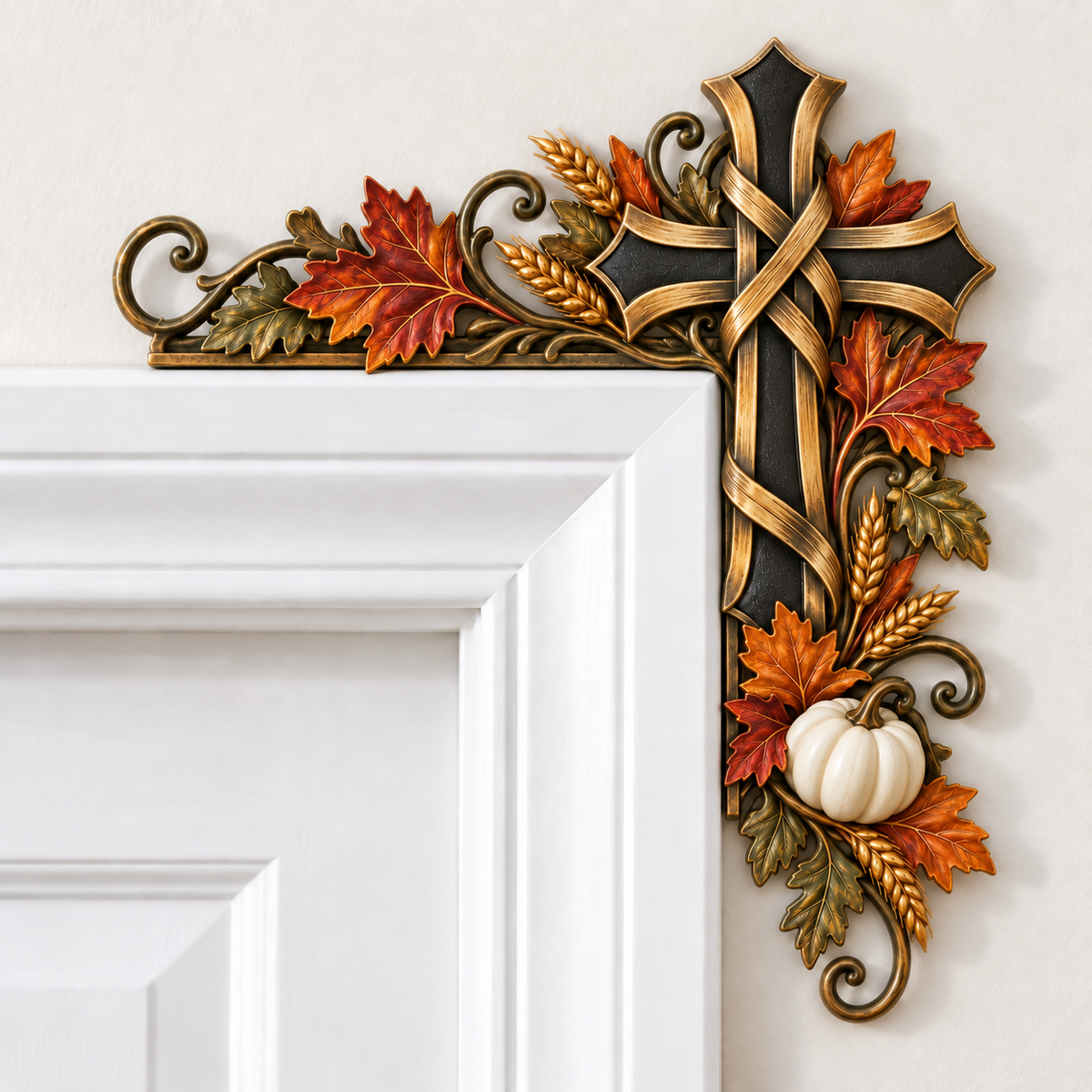🍁 Autumn Door Corner Topper – Harvest & Faith Home Decor