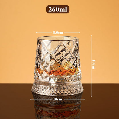 🔥Last Day Promotion-50% OFF 💥Rotating Crystal Whiskey Tumbler Glass
