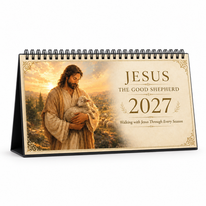 ⏳ Last Day50% OFF – ✝️ 2027 Christian Desk Calendar | Jesus-Inspired Daily Encouragement for Home, Office, Prayer Spaces & Meaningful Christian Gifts 📖✨