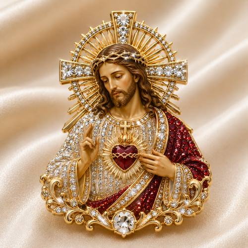 🔥Last Day 65% OFF - Sacred Heart of Jesus Brooch