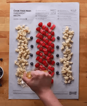 Recipe‐Printed Baking Paper Convenient Home Oven Cooking Sheet